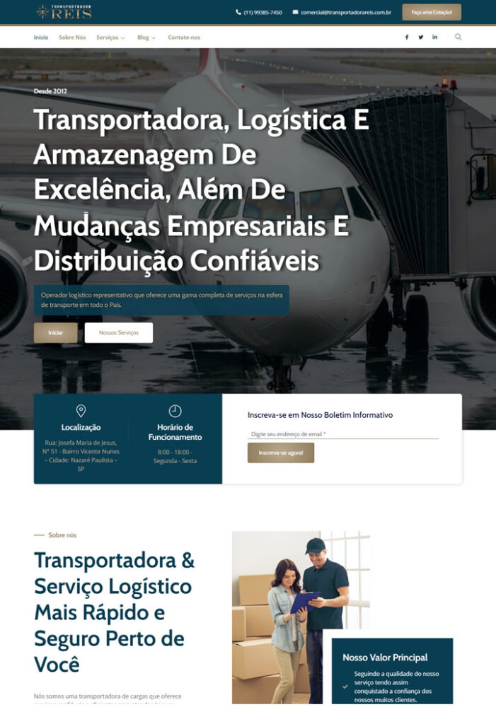 Portfólio: Transportadora Reis